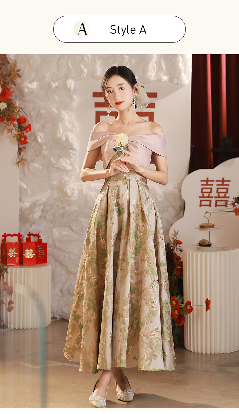 Romantic-Champagne-Pink-Backyard-Bridal-Wedding-Party-Long-Dress18