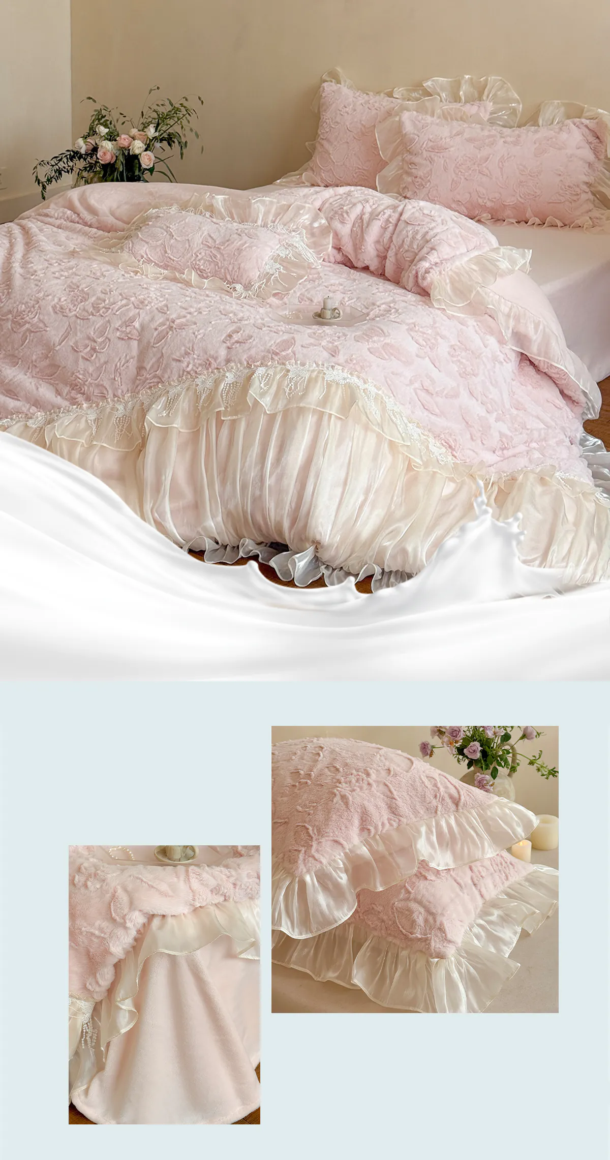 Romantic-Court-3D-Floral-Plush-Milk-Velvet-Ruffle-Edge-Bedding-Set18