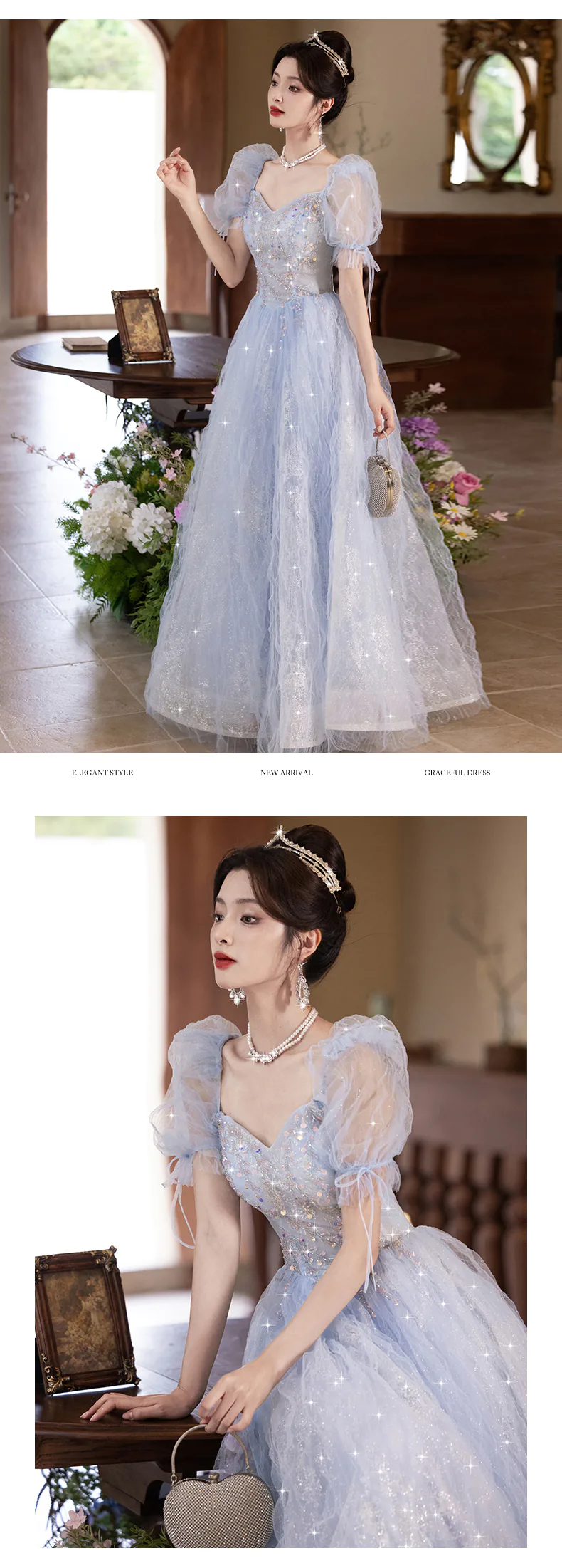 Romantic-Sweetheart-Neckline-Blue-Tulle-Evening-Cocktail-Formal-Dress14