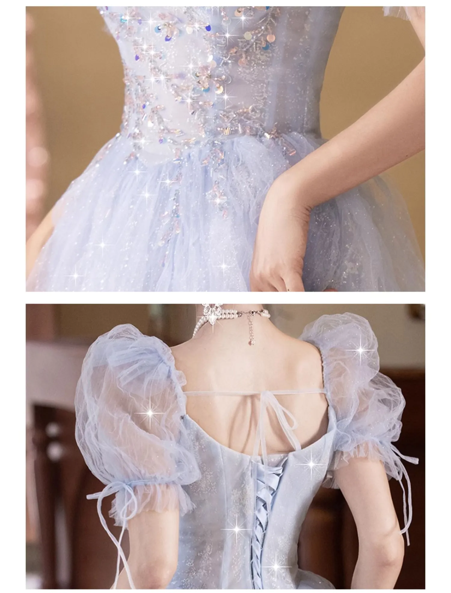 Romantic-Sweetheart-Neckline-Blue-Tulle-Evening-Cocktail-Formal-Dress19