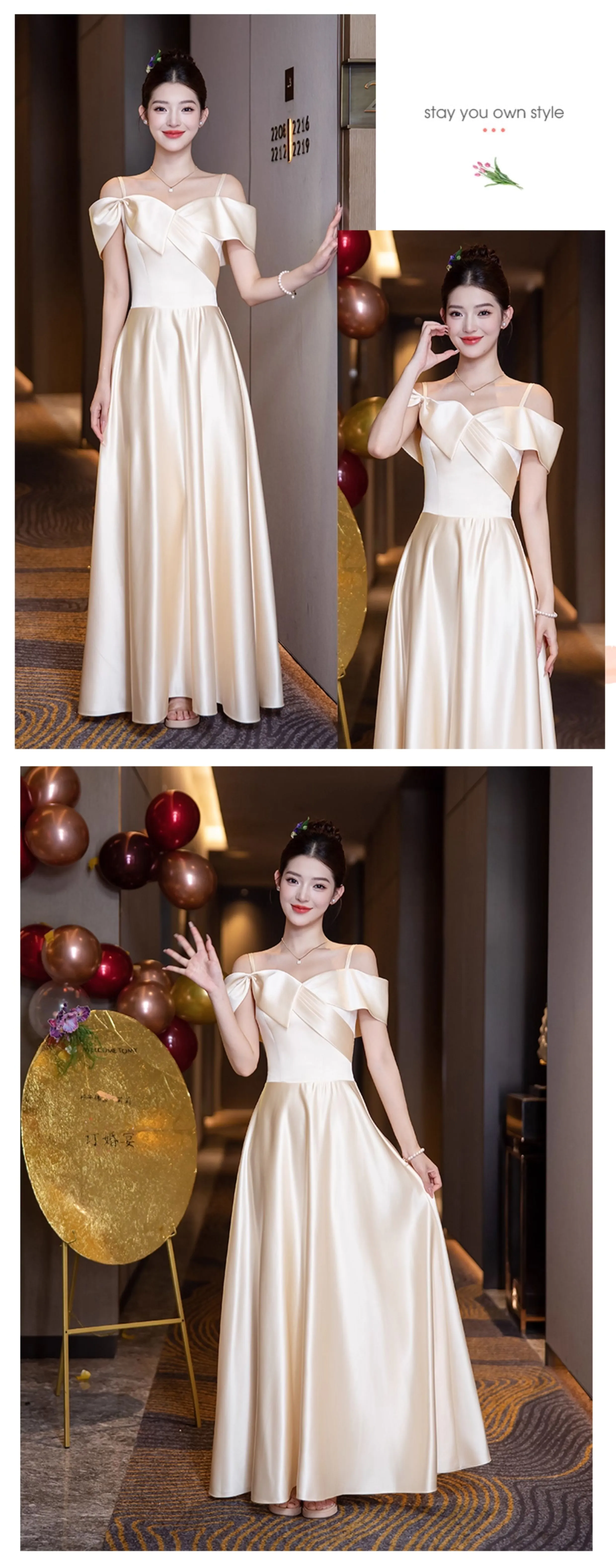 Simple-Elegant-A-Line-Neutral-Satin-Junior-Champagne-Bridesmaid-Dress17