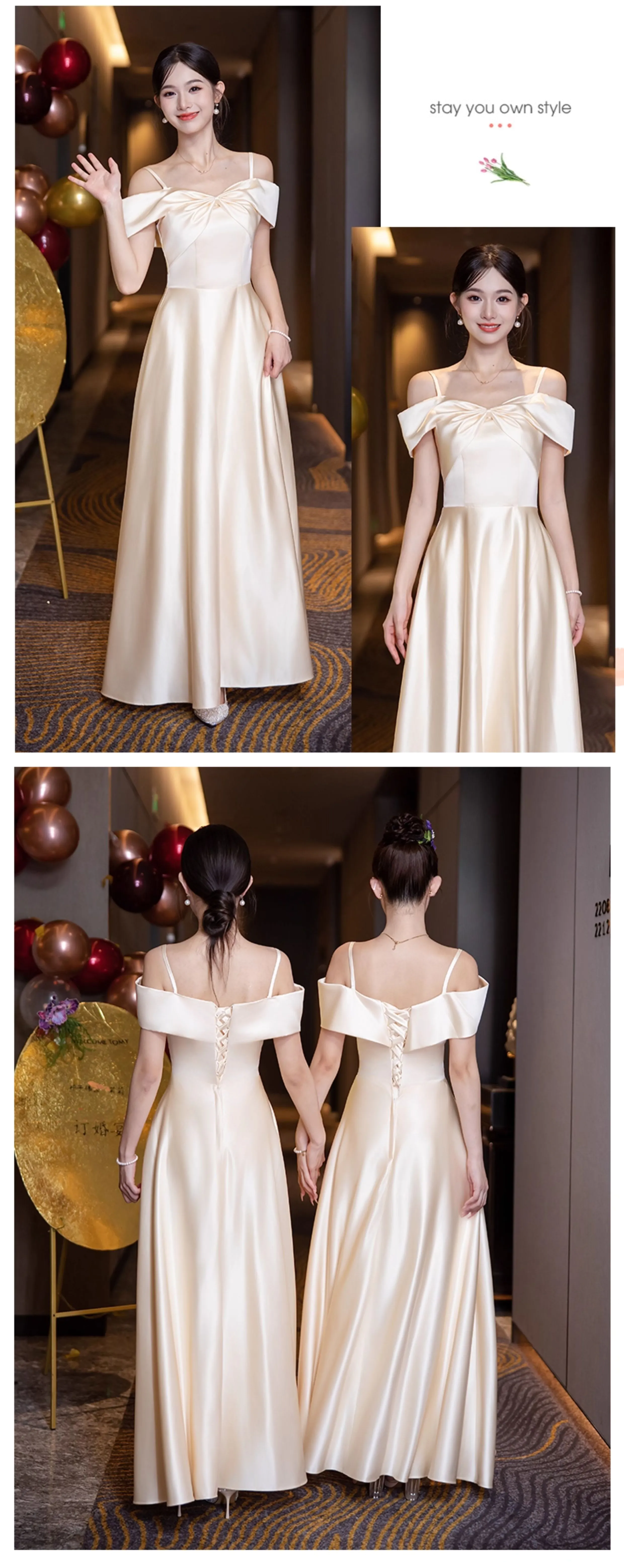 Simple-Elegant-A-Line-Neutral-Satin-Junior-Champagne-Bridesmaid-Dress19