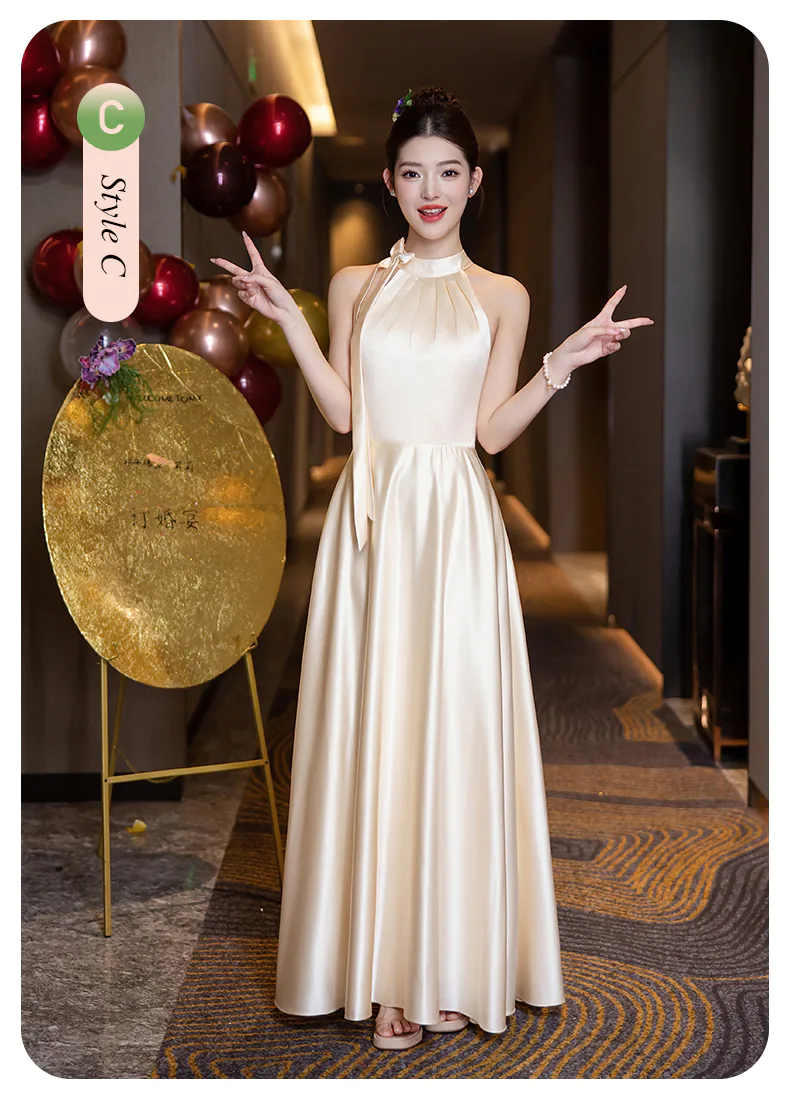 Simple-Elegant-A-Line-Neutral-Satin-Junior-Champagne-Bridesmaid-Dress20