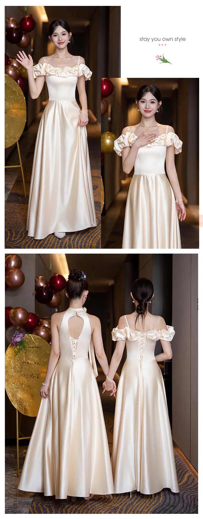 Simple-Elegant-A-Line-Neutral-Satin-Junior-Champagne-Bridesmaid-Dress23