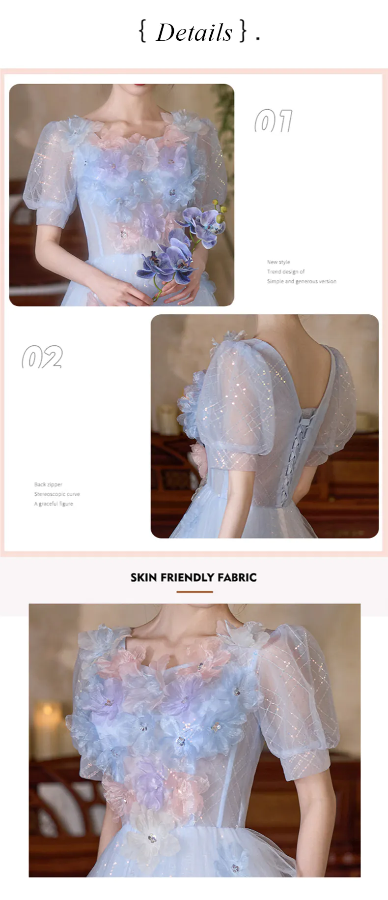 Soft-Blue-Princess-Tulle-3D-Floral-Short-Puff-Sleeve-Ball-Gown-Party-Dress09