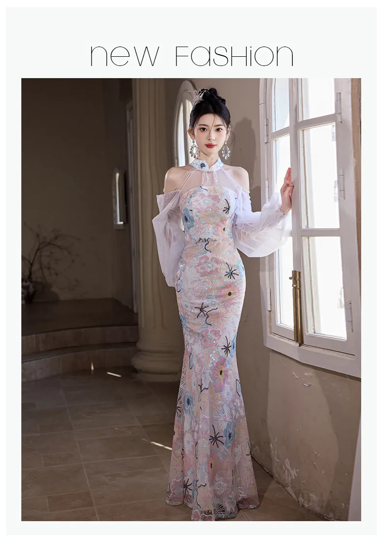 Soft-Pink-Floral-Embroidery-Halter-Neck-Mermaid-Formal-Gown-Party-Dress08