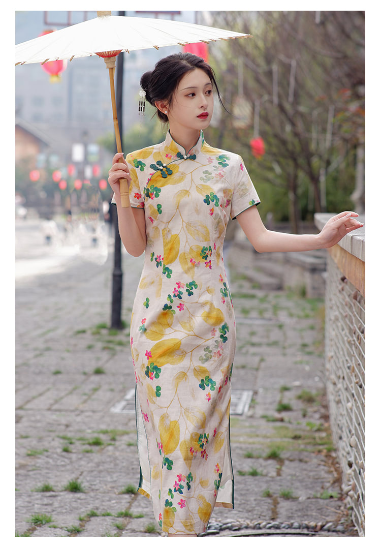 Stand-Neck-Qipao-Dress-Short-Sleeve-Daily-Casual-Cheongsam14