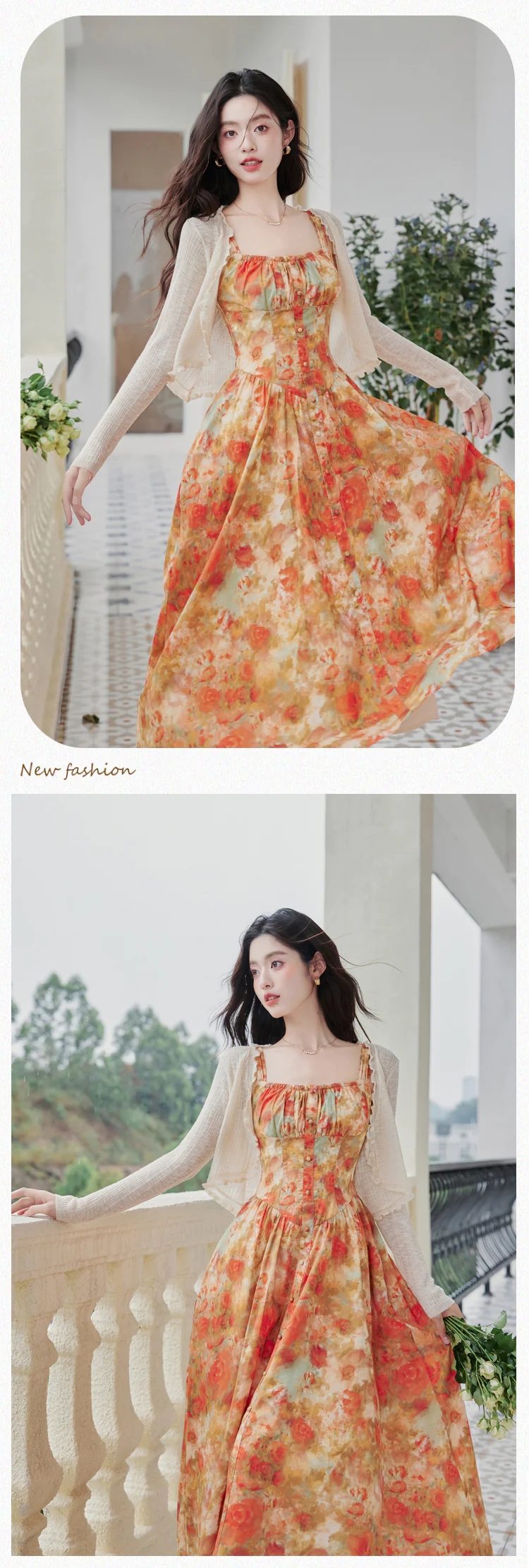 Sweet-Ladies-Tie-Dye-Floral-Summer-Beach-Casual-Dress-with-Cardigan-Set10
