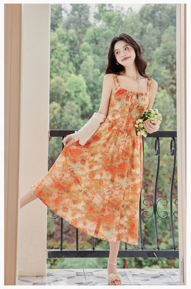 Sweet-Ladies-Tie-Dye-Floral-Summer-Beach-Casual-Dress-with-Cardigan-Set12