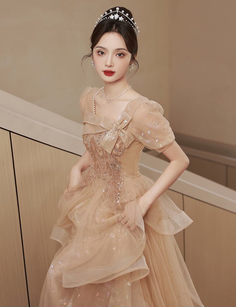 Unique-A-Line-Princess-Short-Sleeve-Ball-Gown-Long-Prom-Dress10