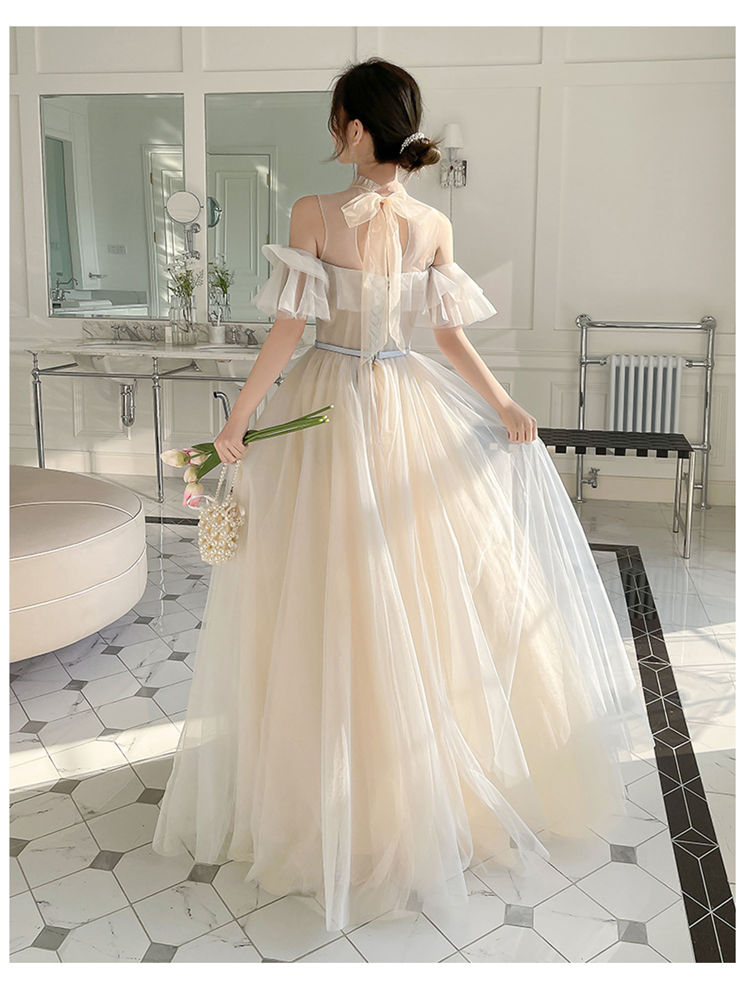 Unique-Champagne-Chiffon-Beach-Wedding-Bridesmaid-Long-Dress16