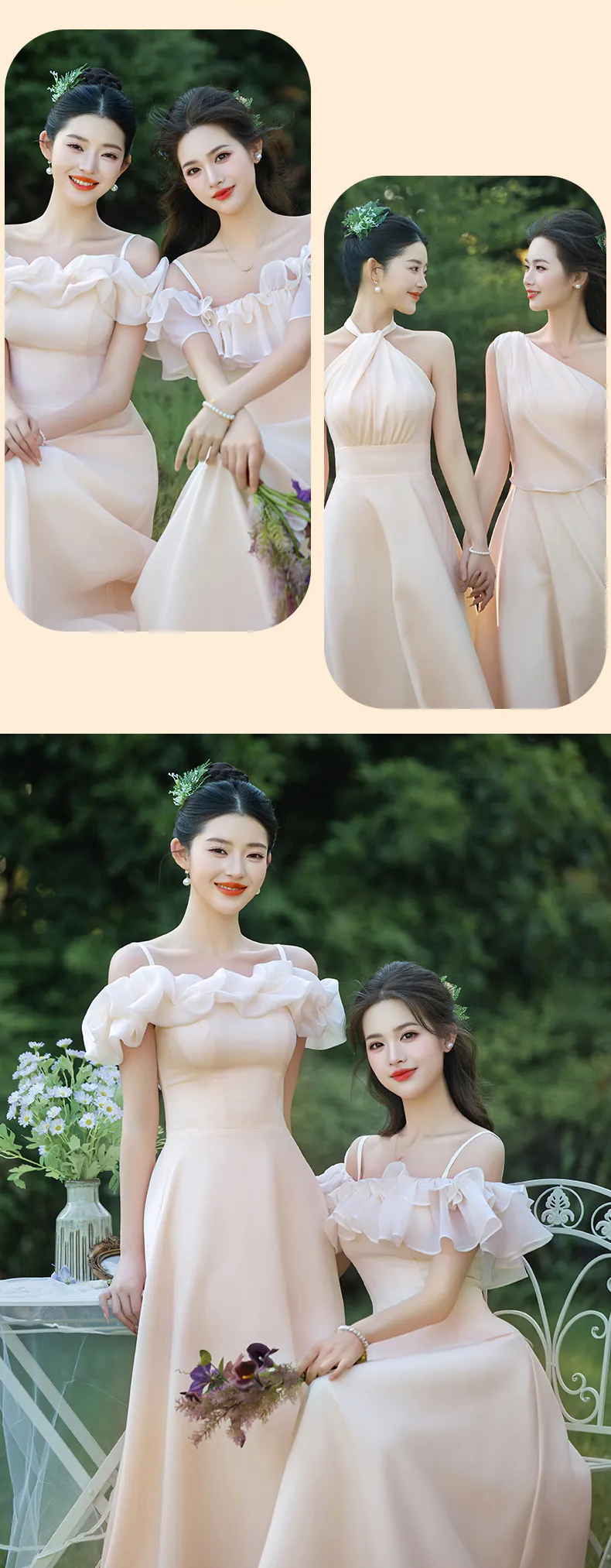 Champagne-Satin-Wedding-Guest-Bridesmaid-Dress-with-Different-Styles17