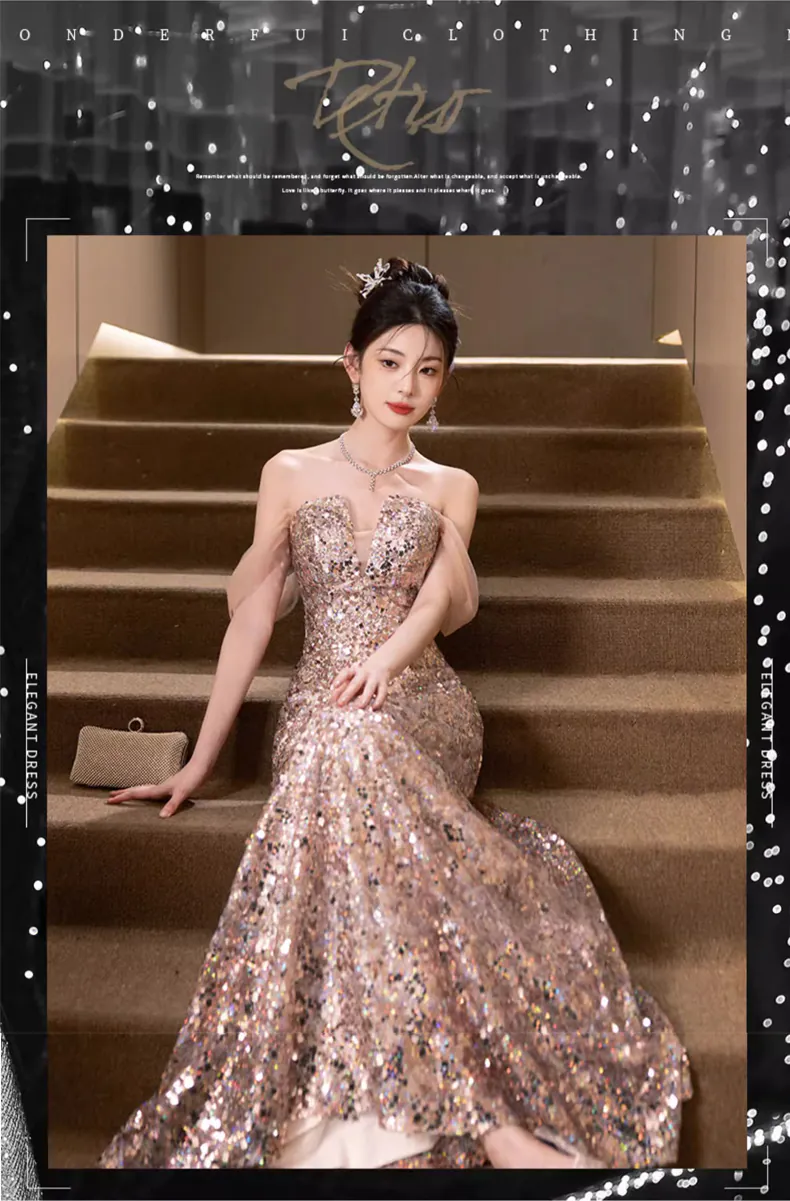 Classy-Off-the-Shoulder-Pink-Sparkly-Evening-Dress-Formal-Party-Ball-Gown10