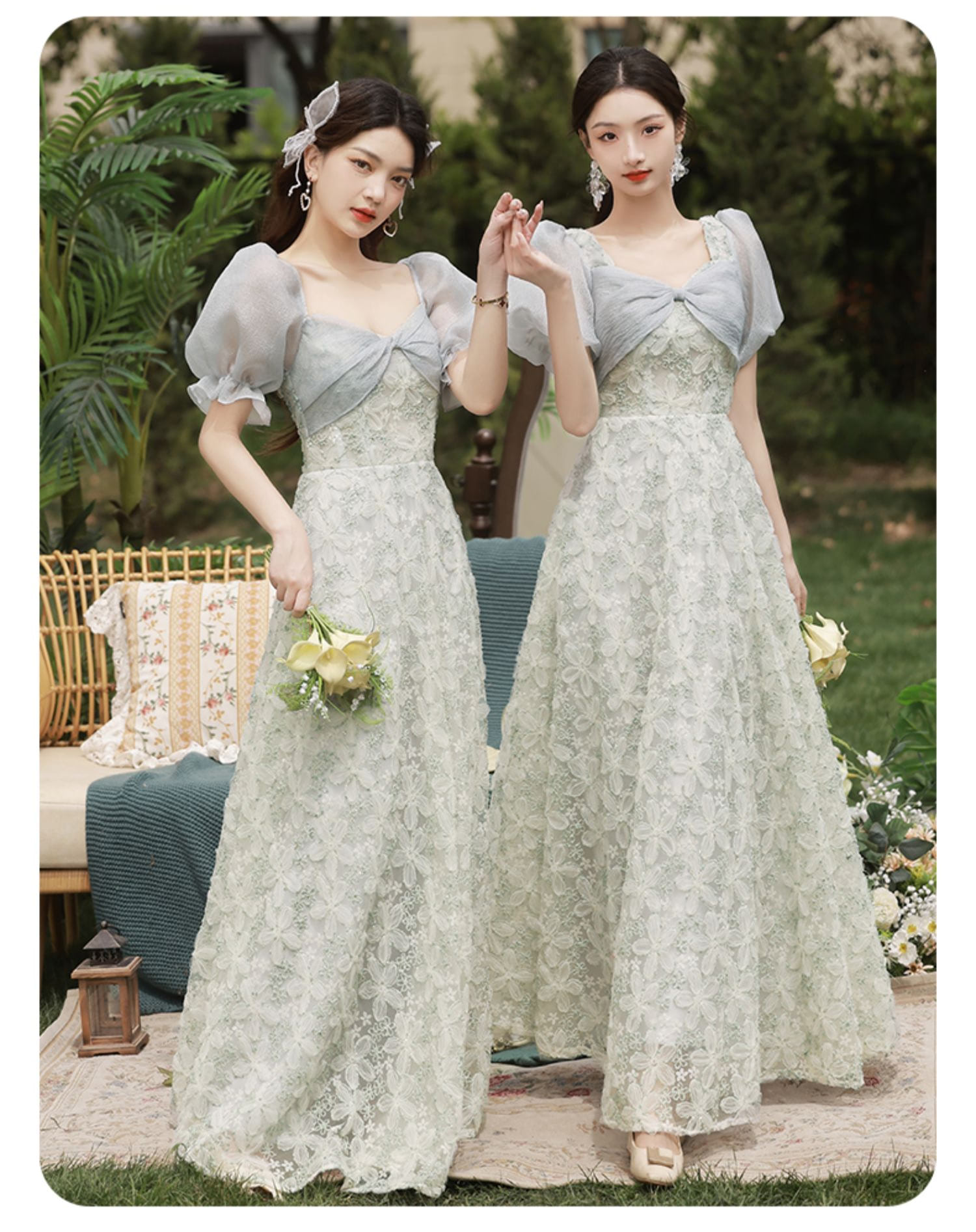 Fairy-Green-Floral-Bridesmaid-Dress-Sweet-Party-Evening-Prom-Gown20