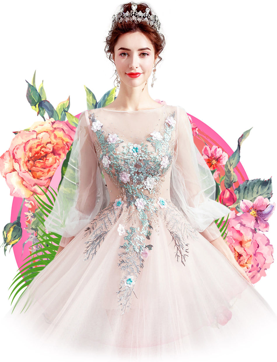 Fairy-Pink-Tulle-Puff-Sleeves-Floral-Embroidery-Prom-Party-Dress08