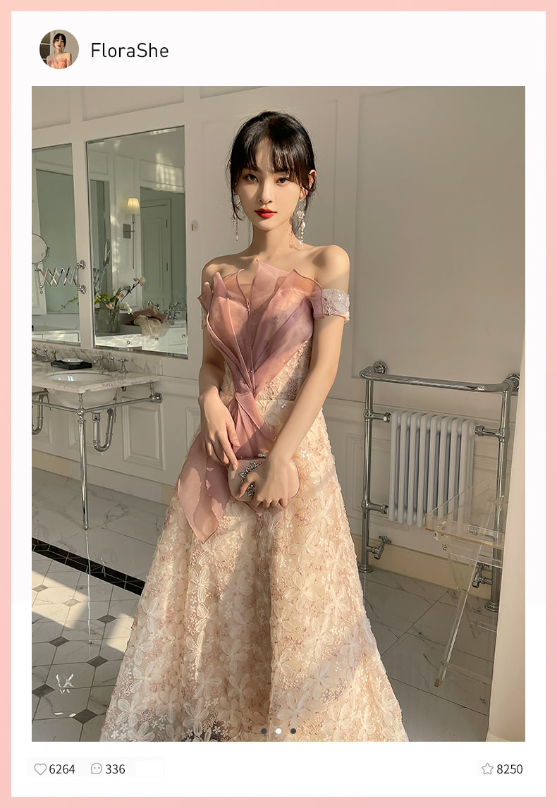 Fairy-Sweet-Pink-Floral-Beach-Bridesmaid-Maxi-Dress-Ball-Gown11