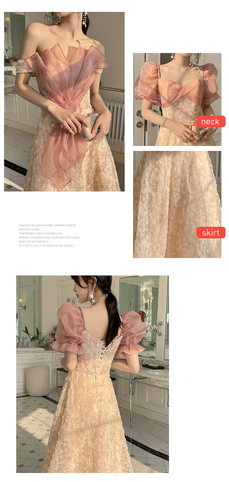Fairy-Sweet-Pink-Floral-Beach-Bridesmaid-Maxi-Dress-Ball-Gown12