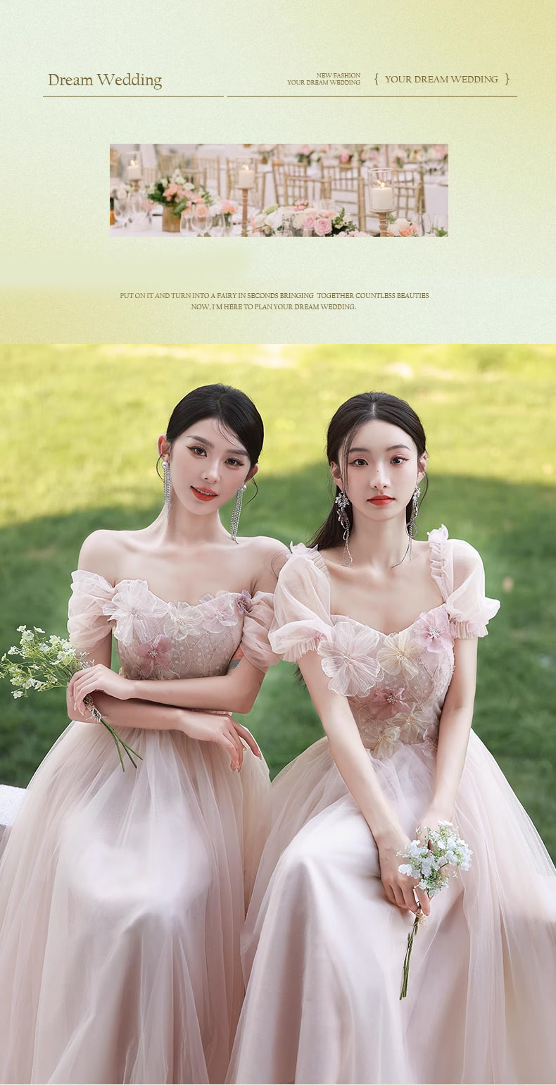 Fashion-Ladies-Beach-Wedding-Pink-Floral-Bridesmaid-Maxi-Dress11
