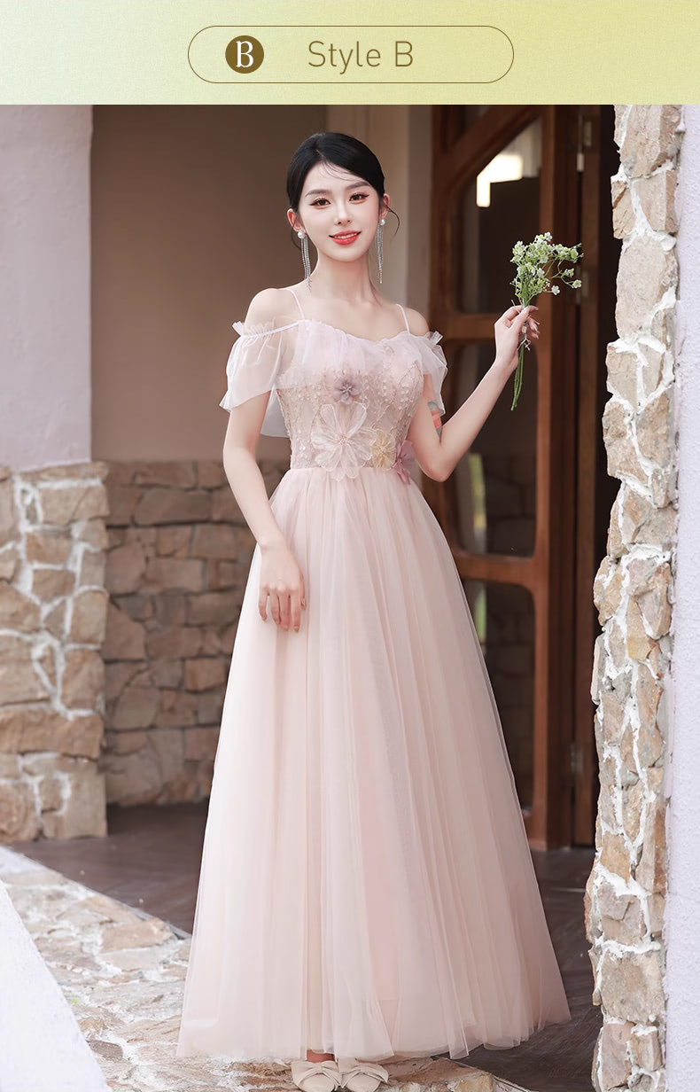 Fashion-Ladies-Beach-Wedding-Pink-Floral-Bridesmaid-Maxi-Dress20