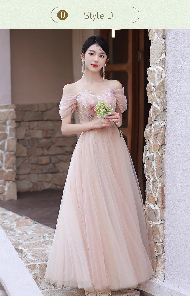 Fashion-Ladies-Beach-Wedding-Pink-Floral-Bridesmaid-Maxi-Dress24
