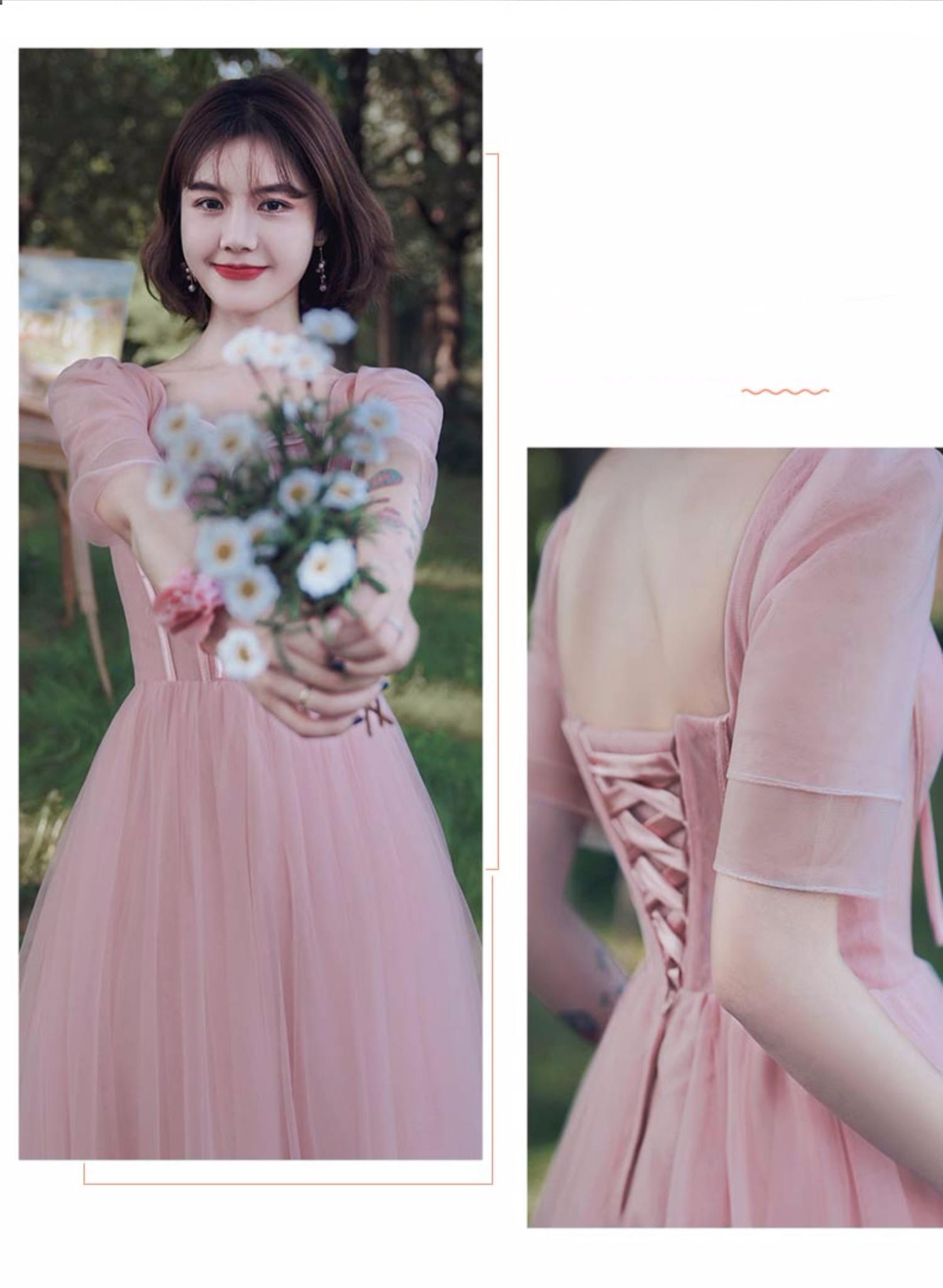 Feminine-Sweet-Pink-Tulle-Bridesmaid-Dress-Prom-Party-Ball-Gown12