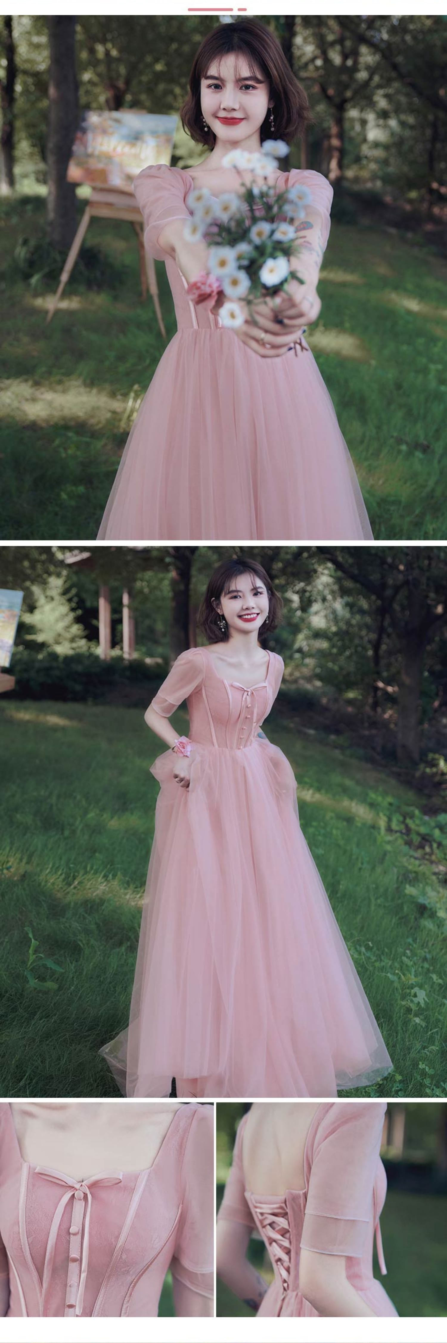 Feminine-Sweet-Pink-Tulle-Bridesmaid-Dress-Prom-Party-Ball-Gown20