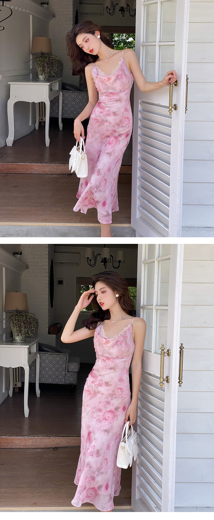 Ladies-Sweet-Floral-Printed-Summer-Casual-Pink-Long-Slip-Dress14