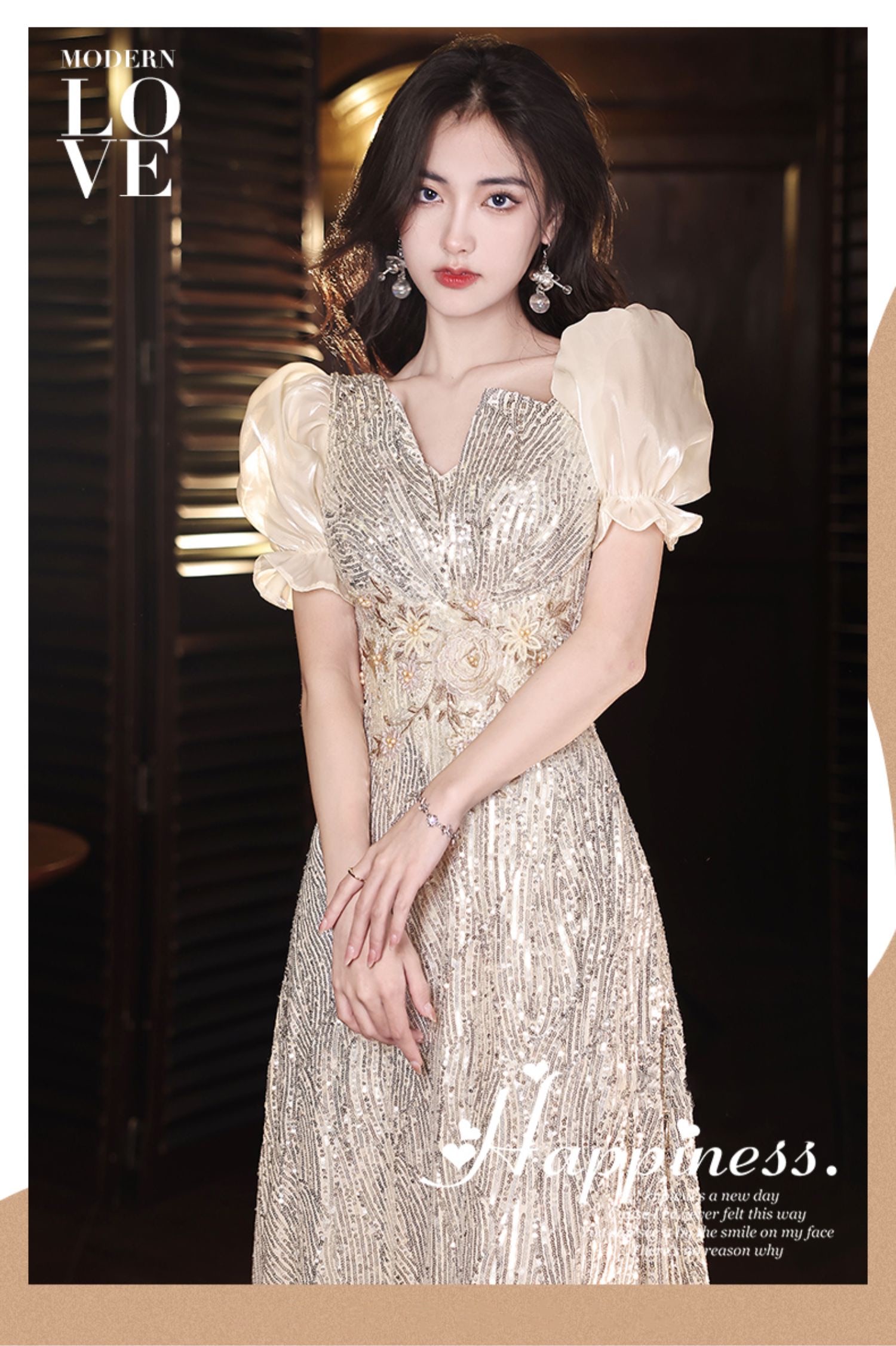 Luxury-Sparkly-Short-Puff-Sleeves-Sequin-Evening-Party-Formal-Dress07