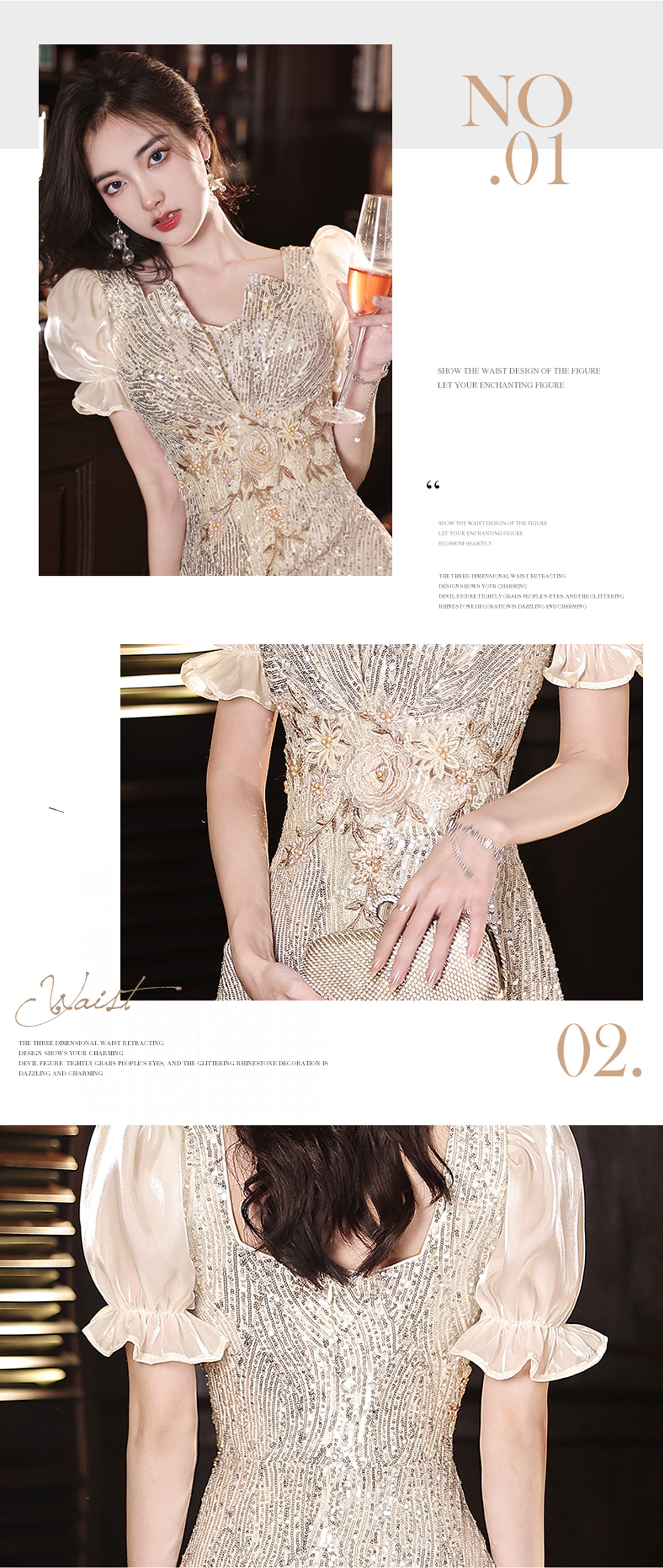 Luxury-Sparkly-Short-Puff-Sleeves-Sequin-Evening-Party-Formal-Dress09