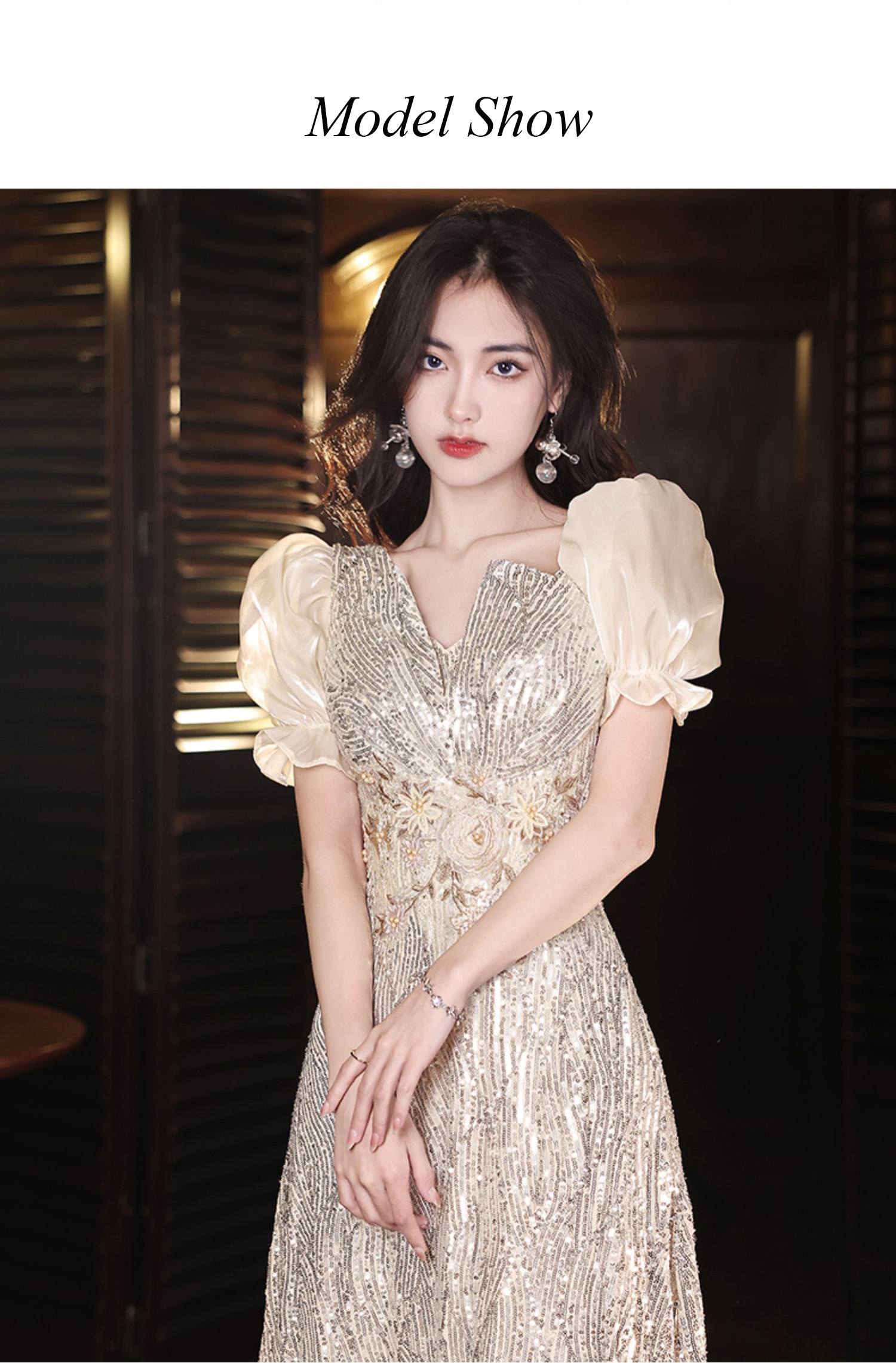 Luxury-Sparkly-Short-Puff-Sleeves-Sequin-Evening-Party-Formal-Dress10