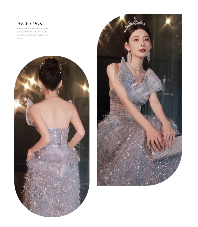 Luxury-Strapless-Feather-Cocktail-Long-Party-Dress-Formal-Evening-Gown09