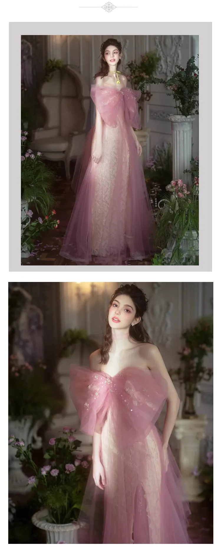 Romantic-Pink-Tulle-Strapless-Cocktail-Party-Prom-Dress-Ball-Gown-with-Bow09