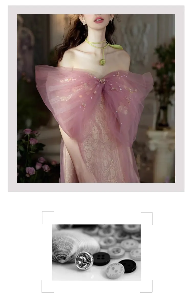Romantic-Pink-Tulle-Strapless-Cocktail-Party-Prom-Dress-Ball-Gown-with-Bow11