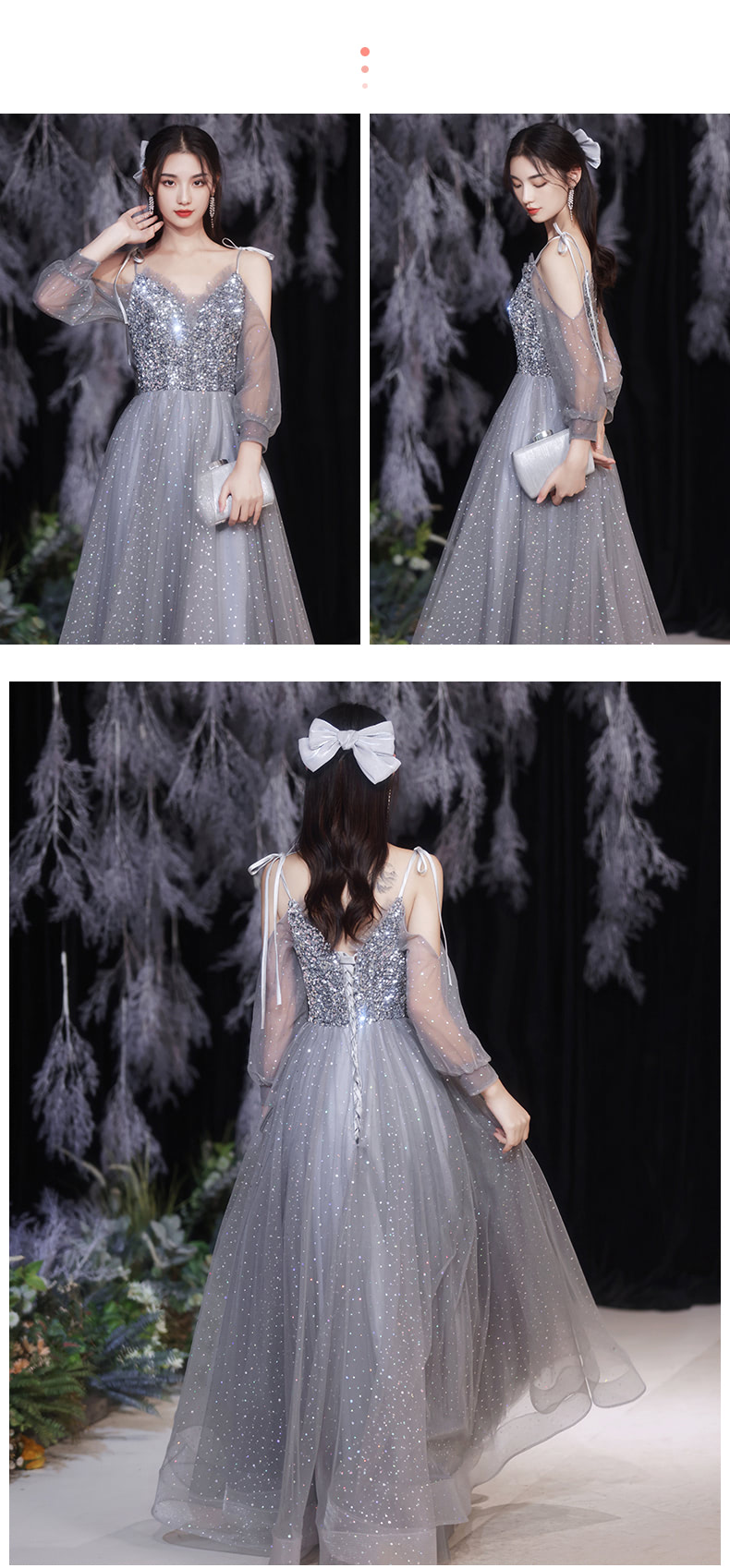 Simple-A-Line-Grey-Chiffon-Long-Bridesmaid-Wedding-Guest-Dress19