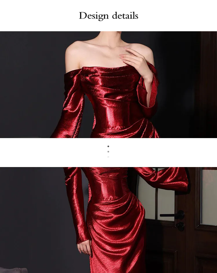 Vintage-Red-Off-Shoulder-Long-Sleeve-Mermaid-Train-Evening-Long-Gown08