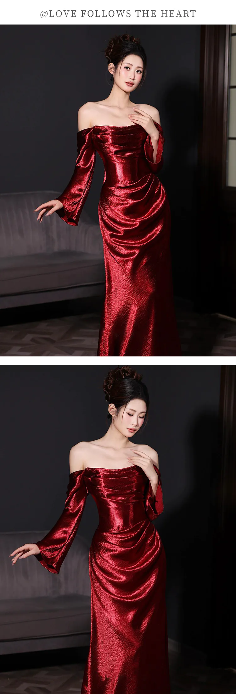 Vintage-Red-Off-Shoulder-Long-Sleeve-Mermaid-Train-Evening-Long-Gown10