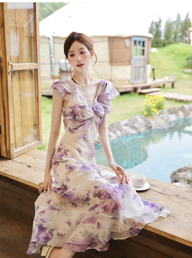 open lace back dress Petal and Pup Women's Floret Midi Dress