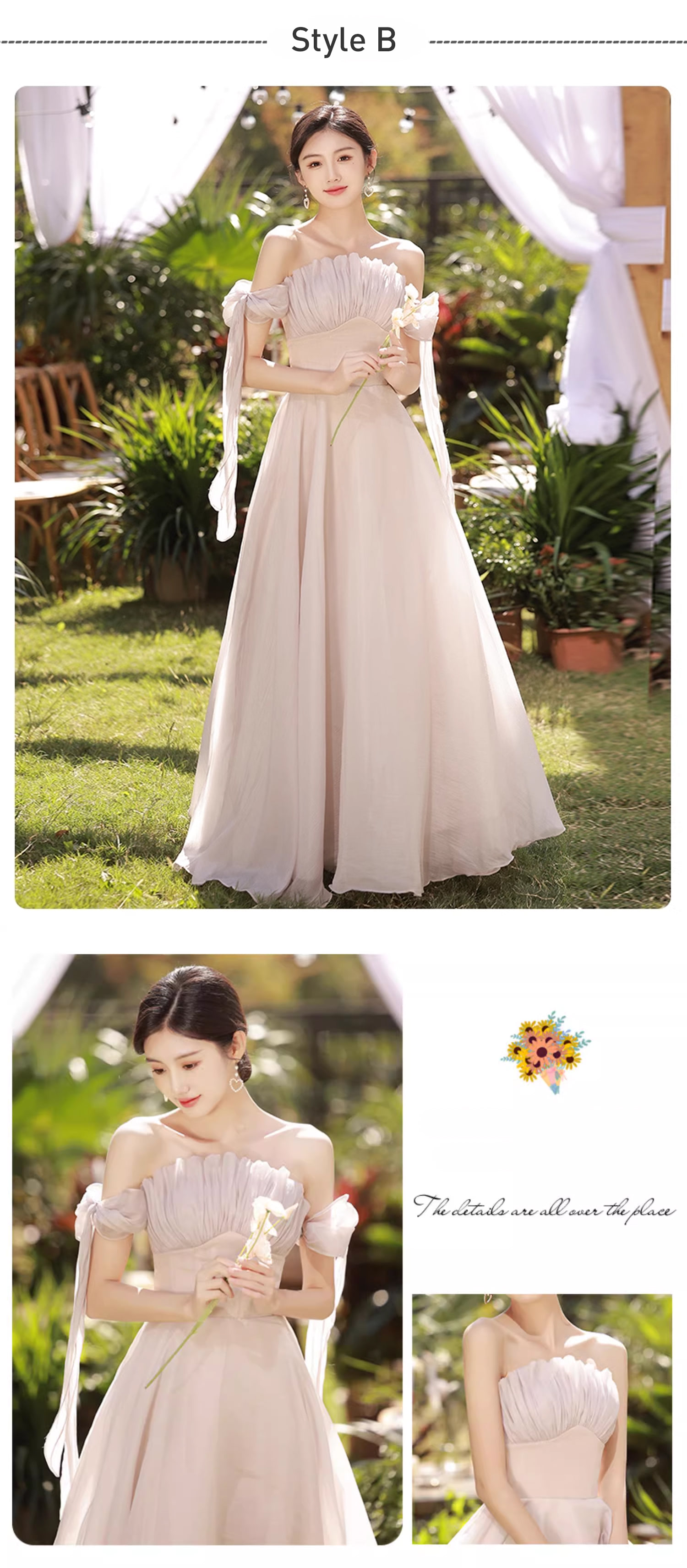 Classy-Light-Pink-Off-the-Shoulder-Tulle-Bridesmaid-Party-Formal-Maxi-Dress17
