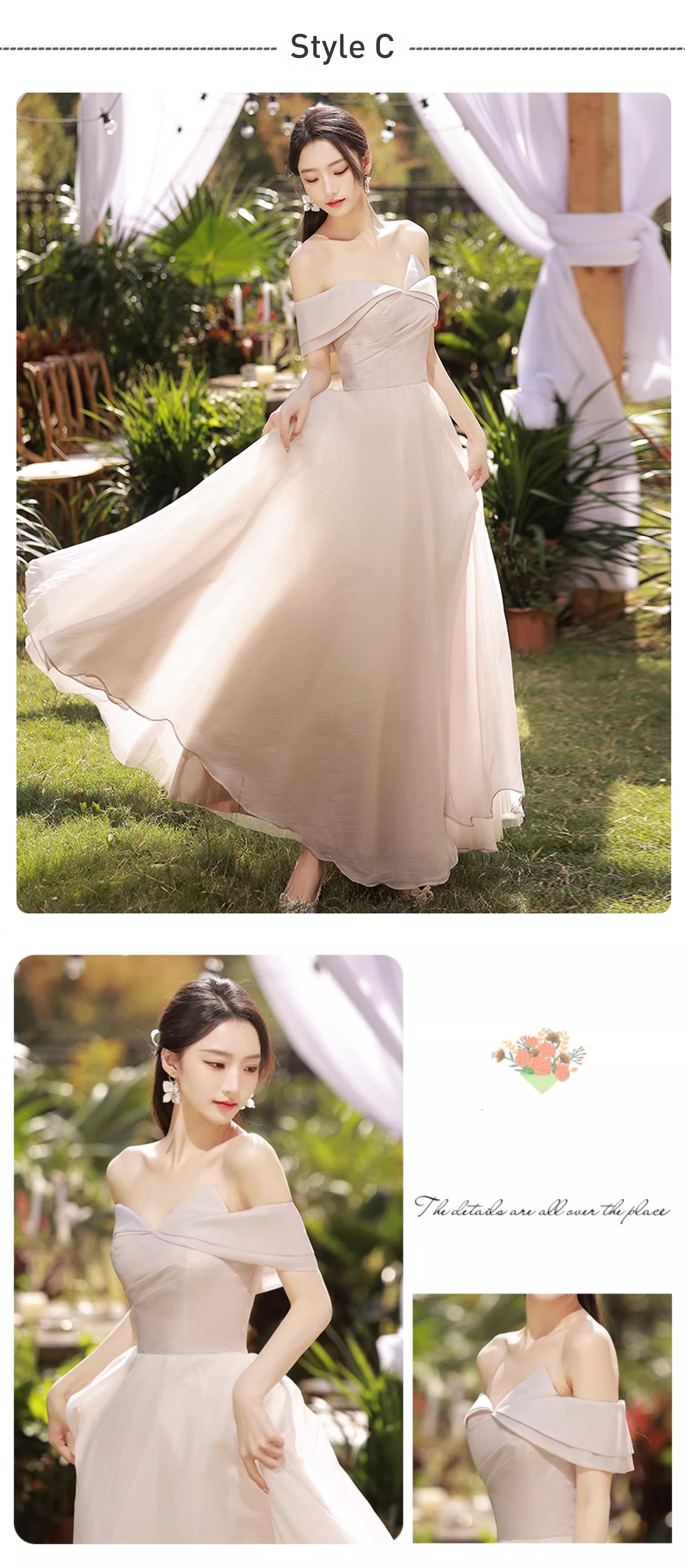 Classy-Light-Pink-Off-the-Shoulder-Tulle-Bridesmaid-Party-Formal-Maxi-Dress19