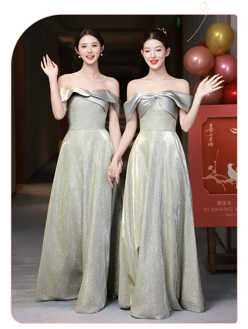 A-Line-Glittering-Metallic-Grey-Satin-Formal-Bridesmaid-Dress-Evening-Gown13