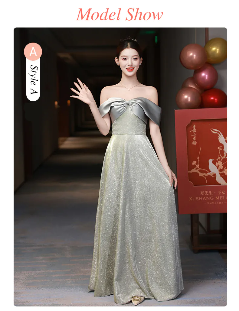 A-Line-Glittering-Metallic-Grey-Satin-Formal-Bridesmaid-Dress-Evening-Gown15
