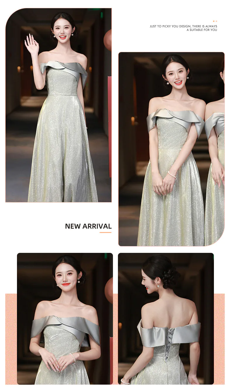 A-Line-Glittering-Metallic-Grey-Satin-Formal-Bridesmaid-Dress-Evening-Gown19