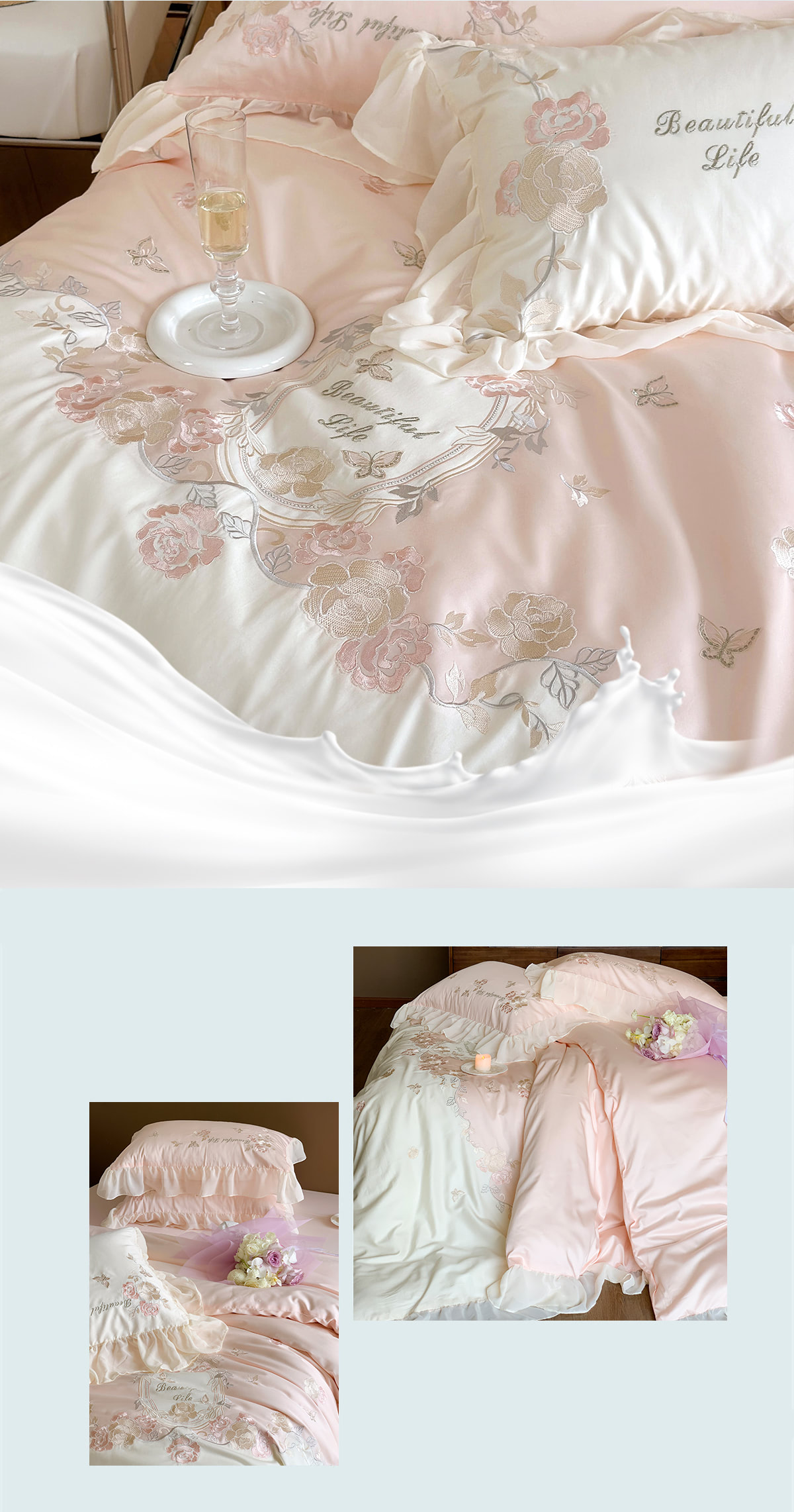 Aesthetic-100S-Cotton-Embroidery-Floral-Duvet-Cover-Pillowcases-Set10