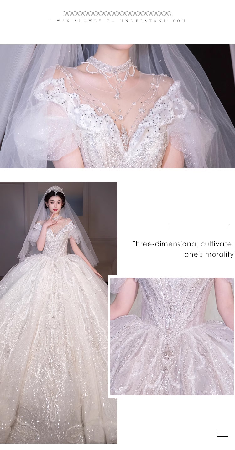 Beautiful-Off-the-Shoulder-Princess-White-Lace-Bridal-Wedding-Dress10