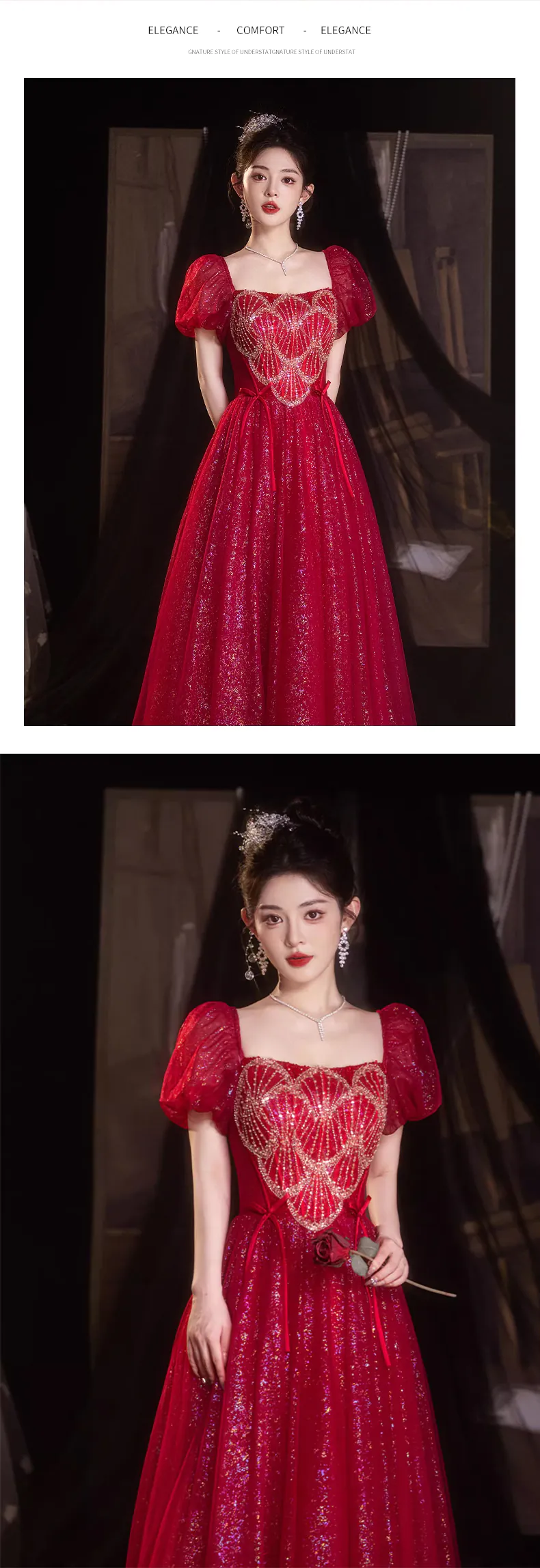 Elegant-Wine-Red-Off-Shoulder-Prom-Party-Dress-Engagement-Ball-Gown12