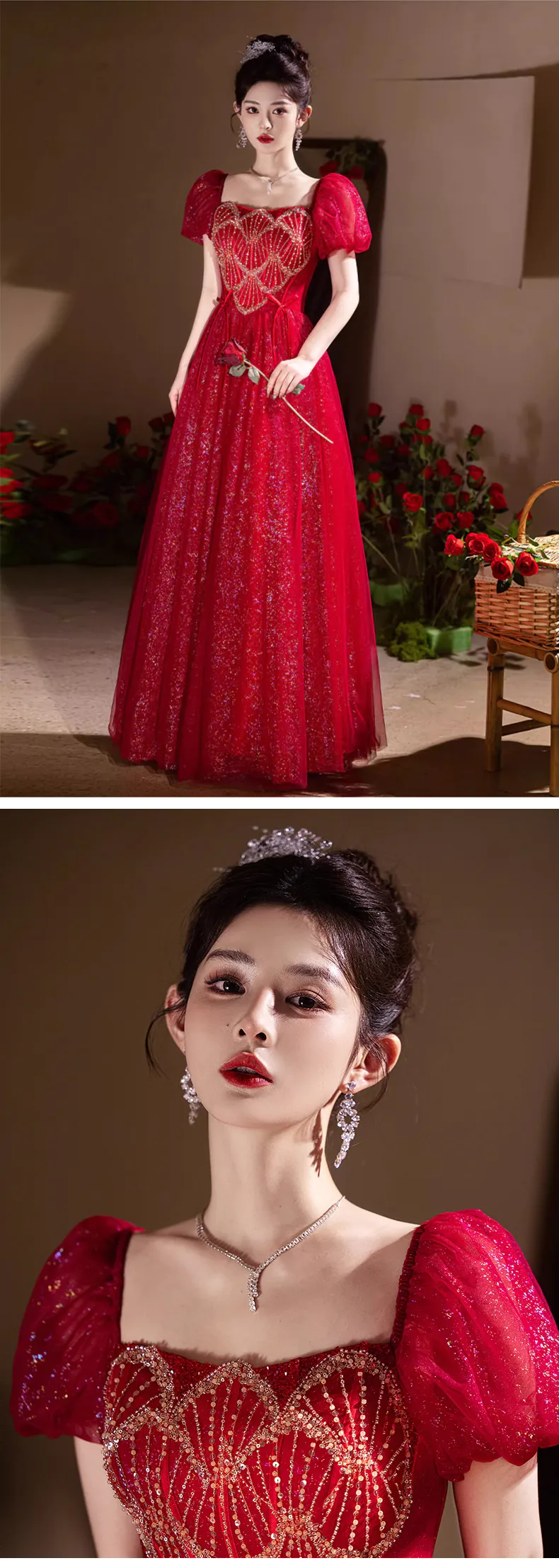 Elegant-Wine-Red-Off-Shoulder-Prom-Party-Dress-Engagement-Ball-Gown14