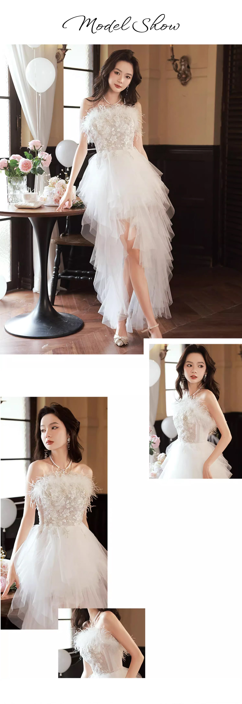 Fairy-High-low-Sleeveless-White-Prom-Party-Dress-Feather-Evening-Gown08