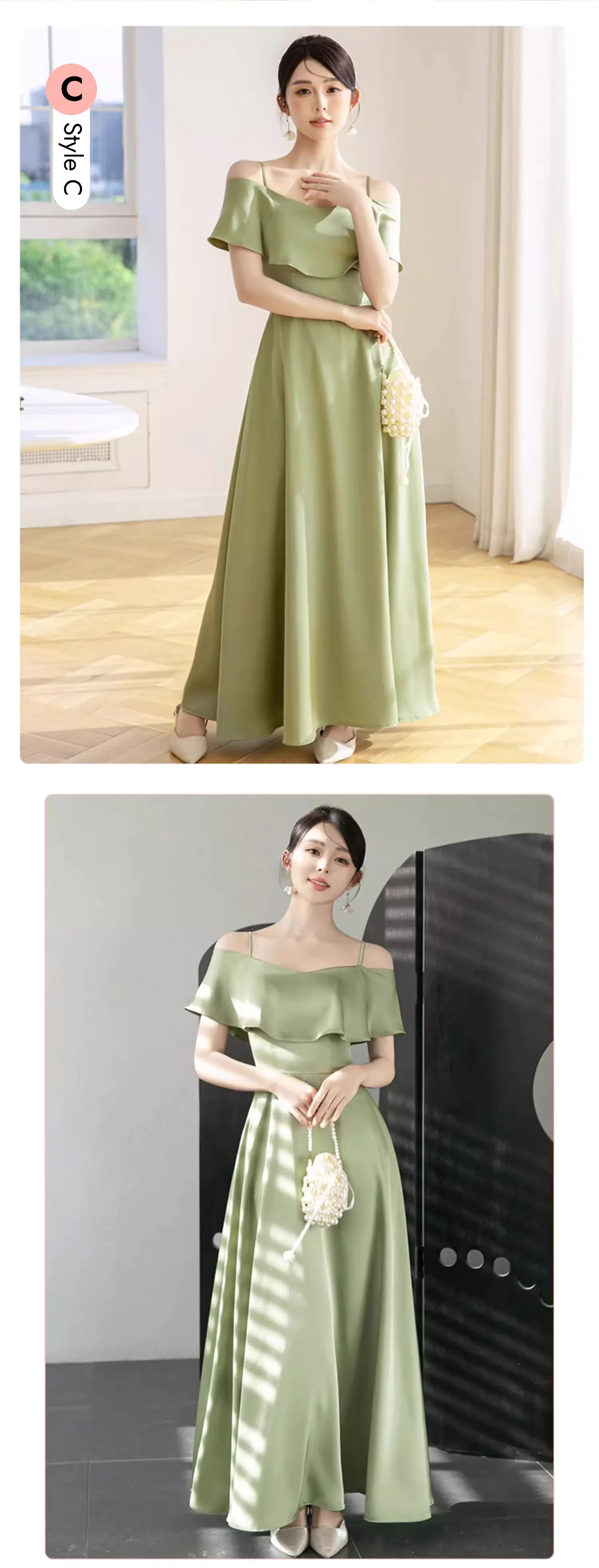 Green-Satin-Bridesmaid-Cocktail-Party-Dress-Wedding-Guest-Formal-Gown18