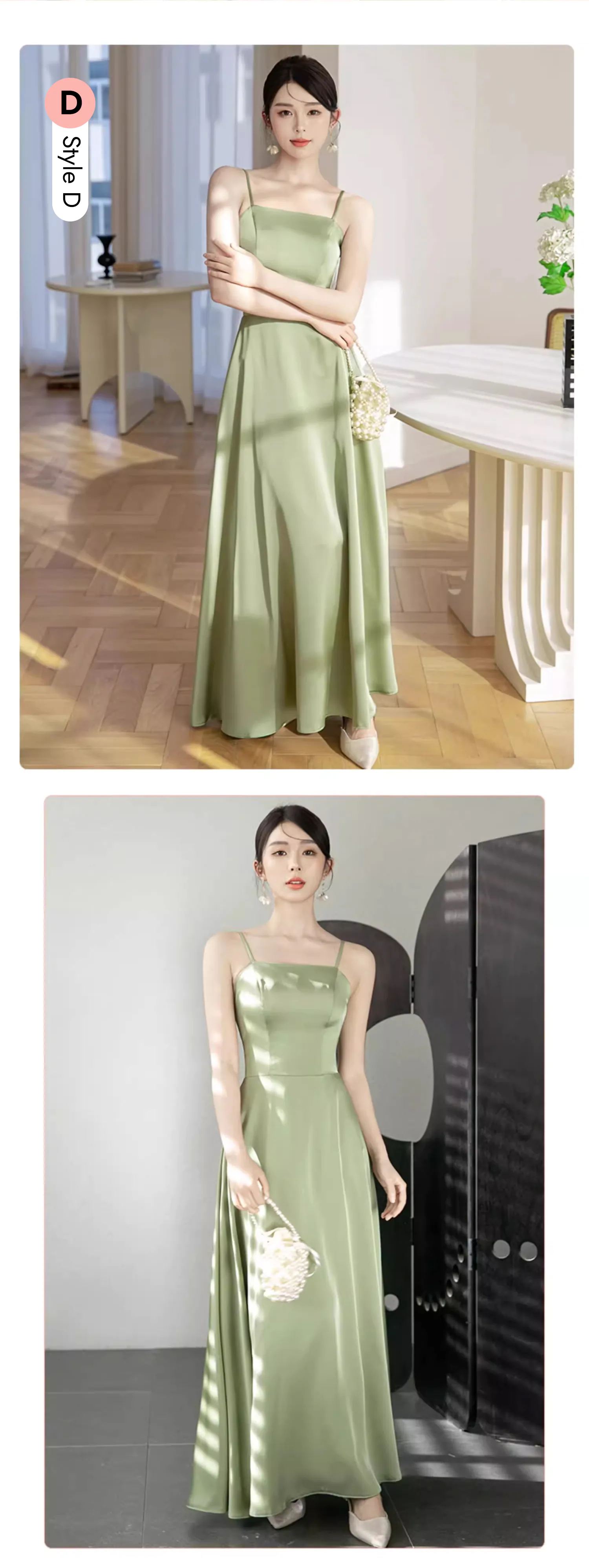 Green-Satin-Bridesmaid-Cocktail-Party-Dress-Wedding-Guest-Formal-Gown20