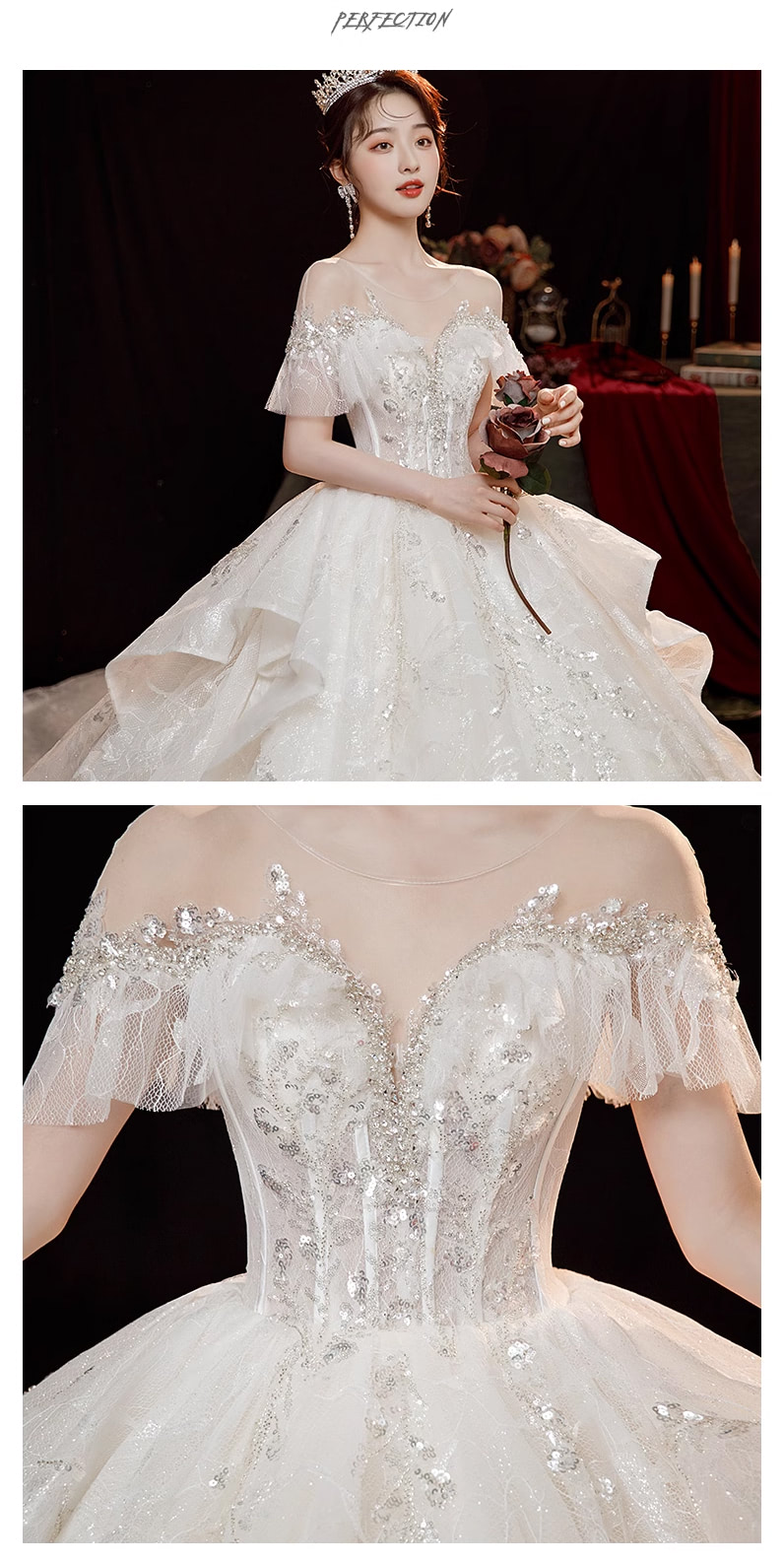 Luxury-French-Hepburn-Style-Off-the-Shoulder-Big-Trailing-Wedding-Dress11
